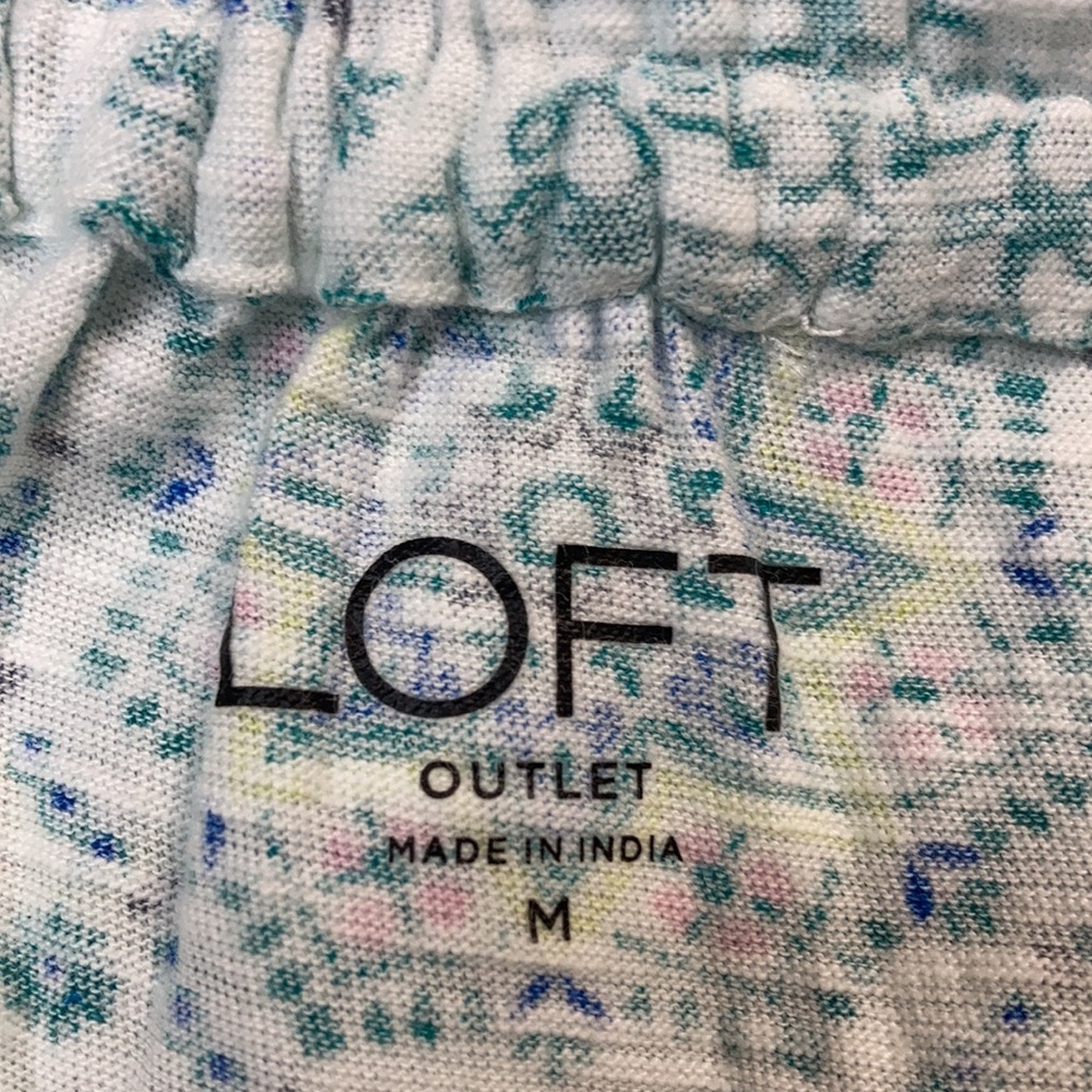 NWOT Women’s LOFT Outlet Short Sleeve Elastic Collar Top - Picture 8 of 13